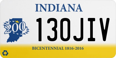 IN license plate 130JIV