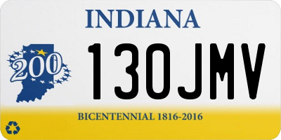 IN license plate 130JMV