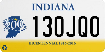IN license plate 130JQO