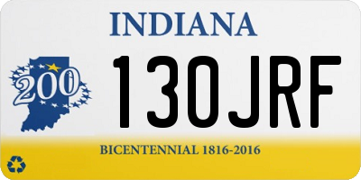IN license plate 130JRF