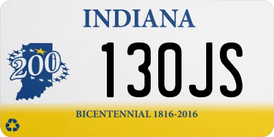 IN license plate 130JS