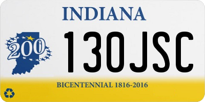 IN license plate 130JSC