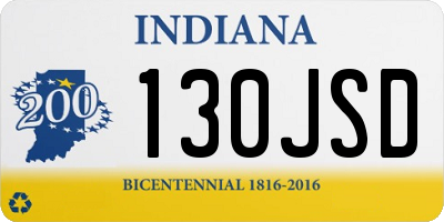 IN license plate 130JSD