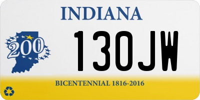 IN license plate 130JW