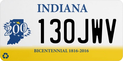 IN license plate 130JWV