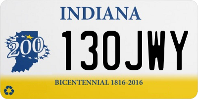 IN license plate 130JWY