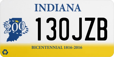 IN license plate 130JZB