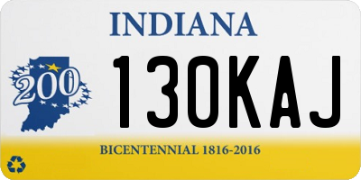 IN license plate 130KAJ