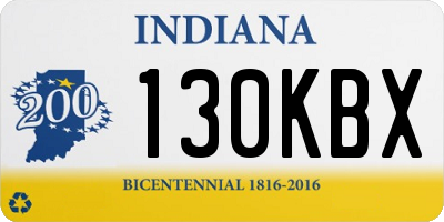 IN license plate 130KBX