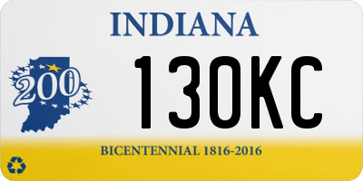 IN license plate 130KC