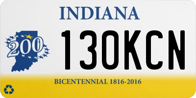 IN license plate 130KCN