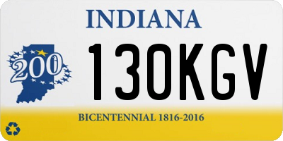 IN license plate 130KGV