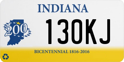 IN license plate 130KJ