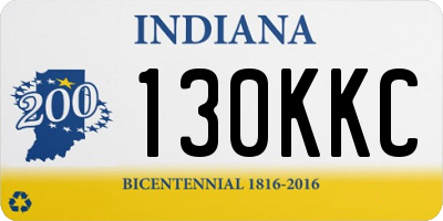 IN license plate 130KKC