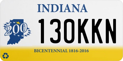 IN license plate 130KKN