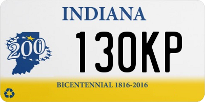 IN license plate 130KP