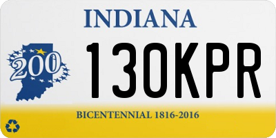 IN license plate 130KPR