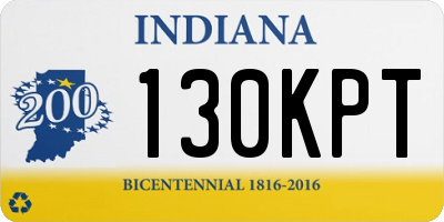 IN license plate 130KPT