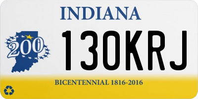 IN license plate 130KRJ
