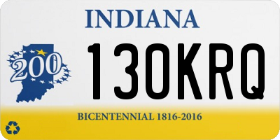 IN license plate 130KRQ