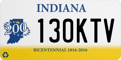 IN license plate 130KTV