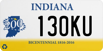 IN license plate 130KU