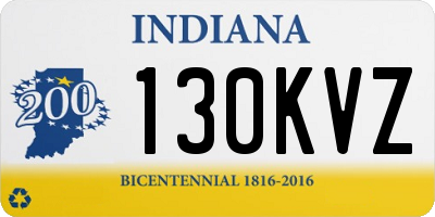 IN license plate 130KVZ