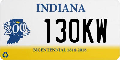 IN license plate 130KW