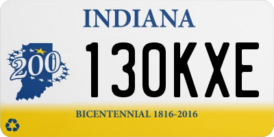 IN license plate 130KXE