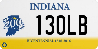 IN license plate 130LB