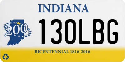 IN license plate 130LBG