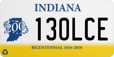 IN license plate 130LCE