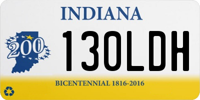 IN license plate 130LDH