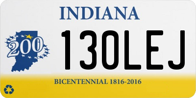 IN license plate 130LEJ