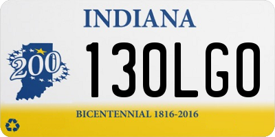 IN license plate 130LGO