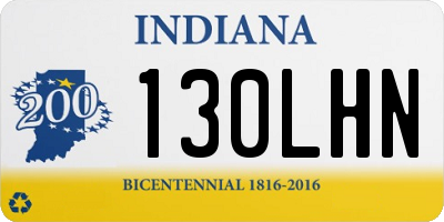 IN license plate 130LHN