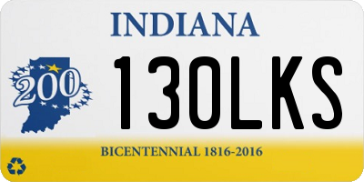 IN license plate 130LKS