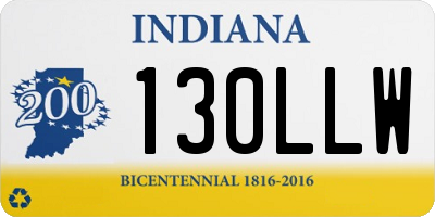 IN license plate 130LLW
