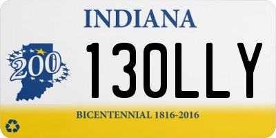 IN license plate 130LLY