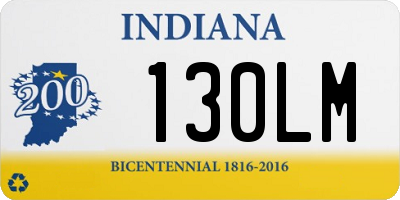 IN license plate 130LM