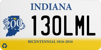 IN license plate 130LML