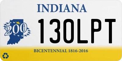 IN license plate 130LPT