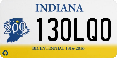 IN license plate 130LQO