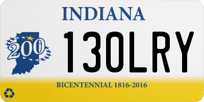 IN license plate 130LRY