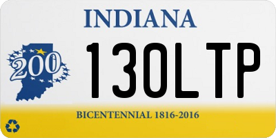 IN license plate 130LTP