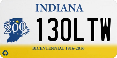 IN license plate 130LTW