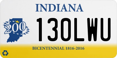 IN license plate 130LWU