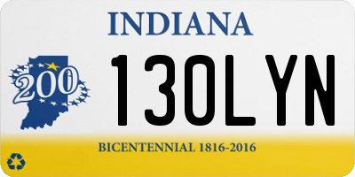 IN license plate 130LYN