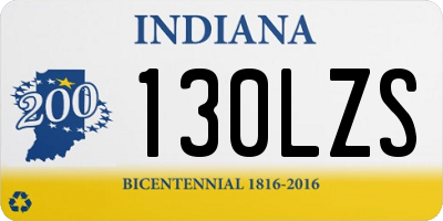 IN license plate 130LZS