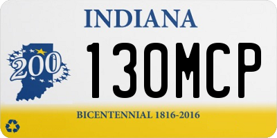 IN license plate 130MCP